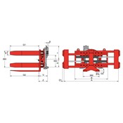 T451W180 Pallet Turnover Clamp